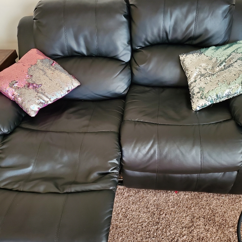 Leather Loveseat sofa.